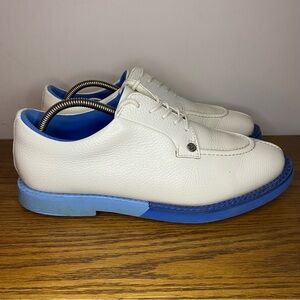 G/Fore G4 Split Toe Gallivanter White Blue 2 Tone Moc Pops Golf Shoes Mens 10